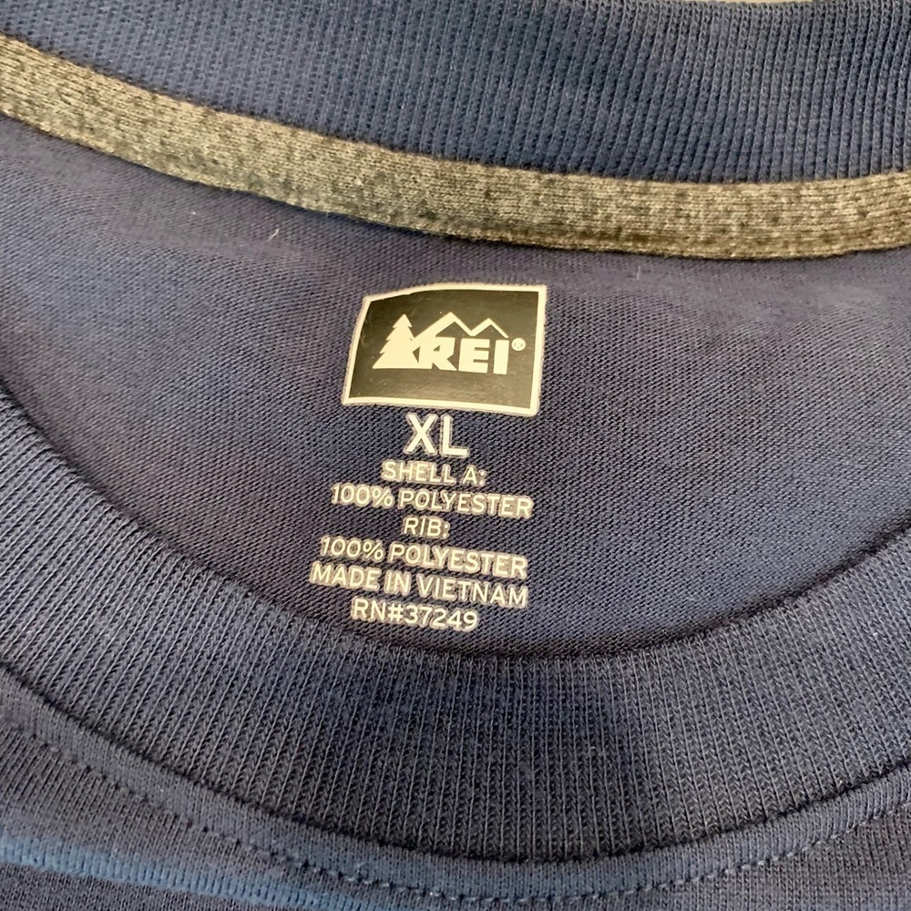 REI navy blue- 100% polyester shirt - XL - Picture 3 of 5